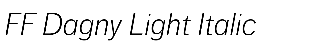 FF Dagny Light Italic